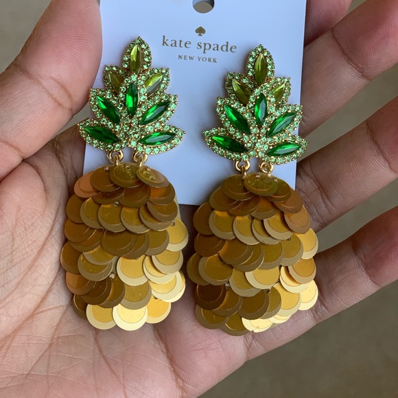 Kate spade by the pool pineapple statement earring - Picture 3 of 8